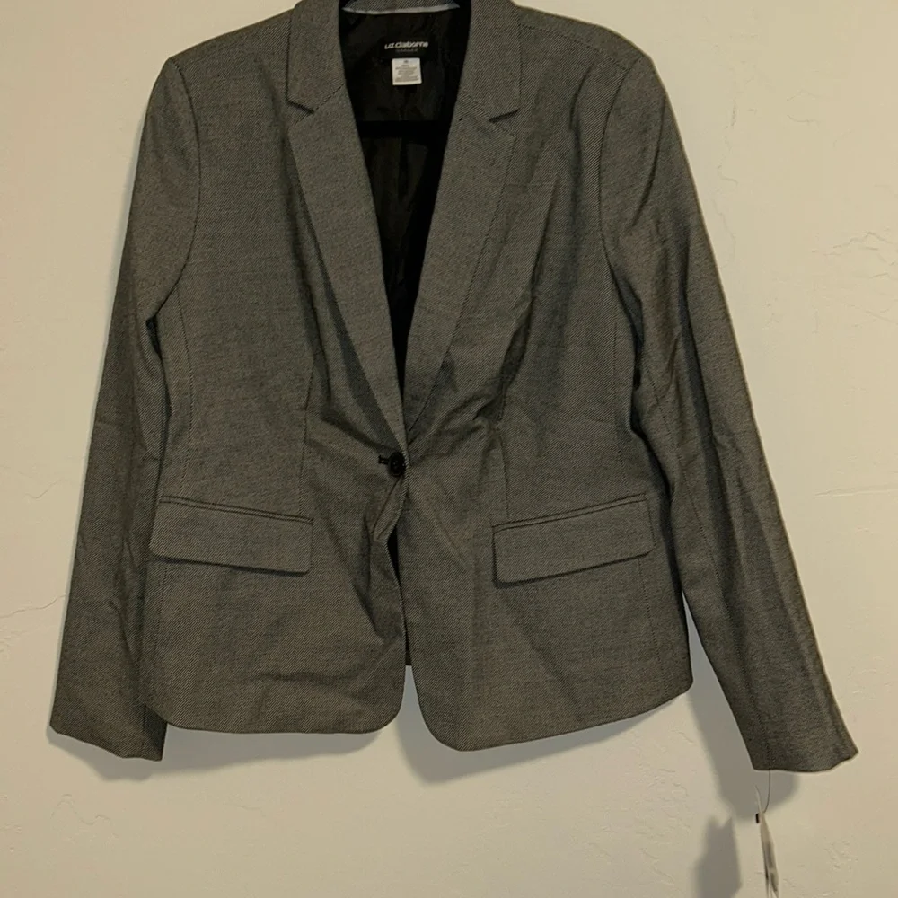 Liz Claiborne Size 10 Career Suit Jacket Polyester Rayon Spandex Blend
